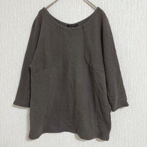 Losie Brown 3/4 Sleeve Soft Cotton Top Gray